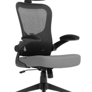 Cadeira Office DT3 Vita c/apoio de cabeça 3D, ergonomica e confortável com revestimento Mesh Spandex™+Tecido Softex™, braço retrátil até 90º, suporta até 120kg e altura máx. de 1,75m (Grey)