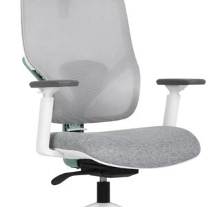 Cadeira Office DT3 Yura, ergonomica em Mesh Vintex-Y™+Tecido DT3 UltraSoft ™, apoio de cabeça 2D, braços 2D, ajuste manual de altura, suporta até 120kg e altura máx. de 1,75m(Mint)
