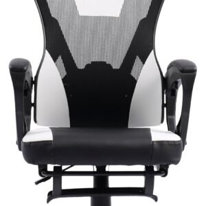 Cadeira Office Presidente Supreme - Cadeira Ergonômica Reclinável - Até120kg, Giratória, Inclinação 12 graus, Encosto com Tela Mesh, Espuma Dupla, Rodas de Duplo Giro - Branca