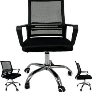 Cadeira Para Escritório Secretária Giratória Rohden. HOME OFFICE Preta - RHO-110