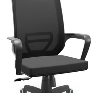 Cadeira Presidencial Ergonômica Giratória com Tela Mesh, Apoio de Cabeça e Mecanismo Relax