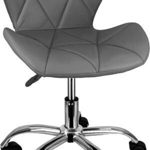 Cadeira Slim Office Estofada Base Giratória Cromada
