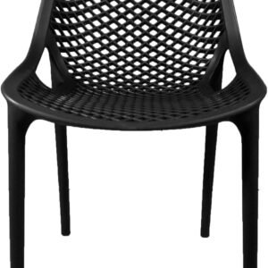 Cadeira Suits Preta Sala de Jantar Área Externa Gourmet Restaurante Sorveteria - Top Chairs