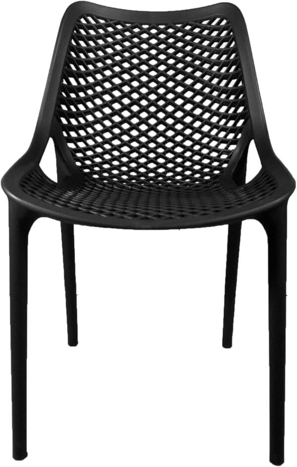 Cadeira Suits Preta Sala de Jantar Área Externa Gourmet Restaurante Sorveteria - Top Chairs