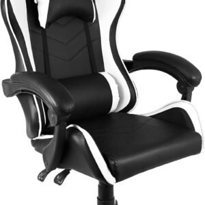 Cadeira Xtreme Gamers Cinesis Giratória Reclinável Altura Ajustável Preta e Branca