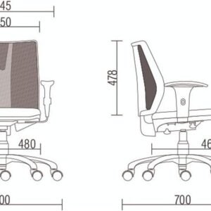 Cadeira de Escritório Addit Ergonômica Cinza - Frisokar