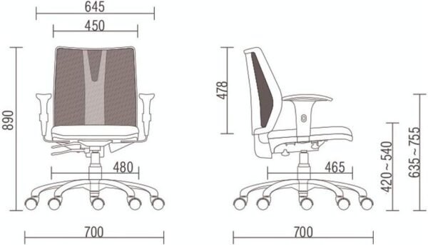 Cadeira de Escritório Addit Ergonômica Cinza - Frisokar
