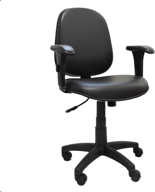 Cadeira de Escritório Diretor Ergonômica Giratória com Relax, Braços Ajustáveis e Revestimento em Tecido Preto - Conforto, Suporte e Estilo para Escritório e Home Office - Escritex