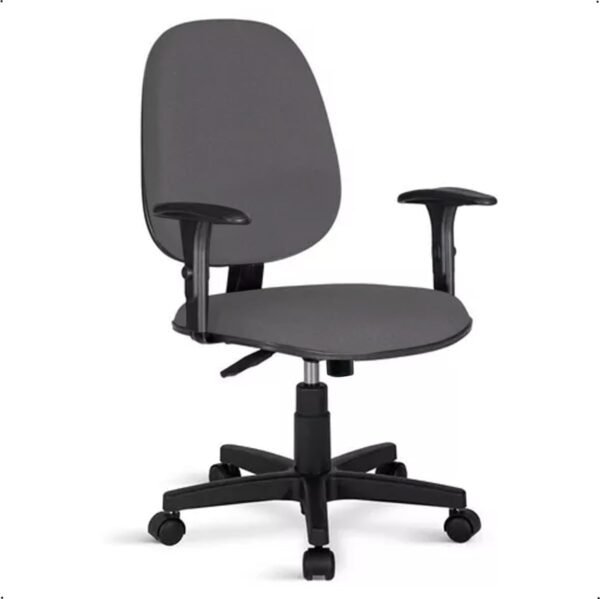 Cadeira de Escritório Diretor Giratória Cinza com Relax, Braços Reguláveis, Encosto Reclinável e Espuma Injetada - Home Gourmet
