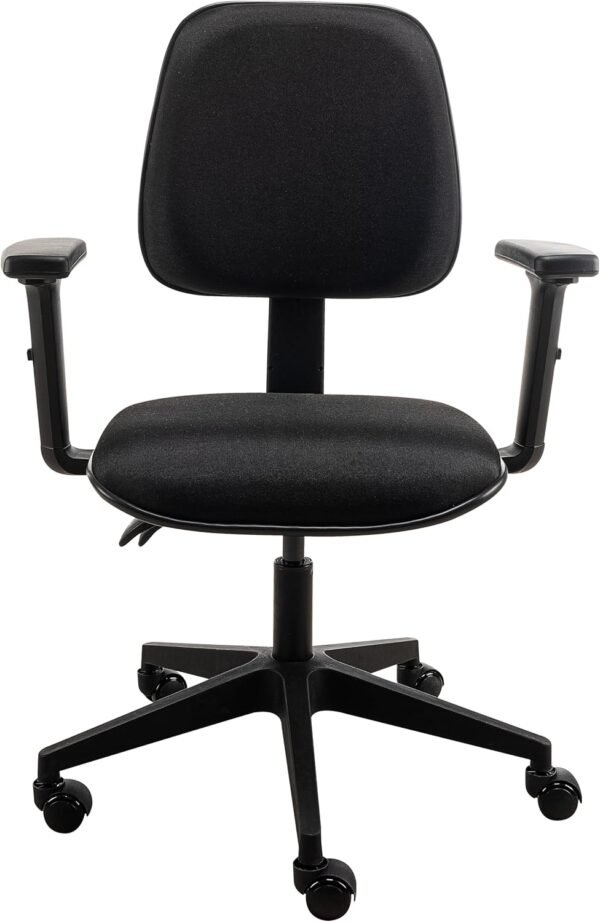 Cadeira de Escritório Ergonômica Executiva Corporativa NR-17 – Reclinável, Espuma Moldada, Braços 1D Ajustáveis, Suporta até 150kg – Rodas Silenciosas, Design Moderno e Conforto Premium – Preta
