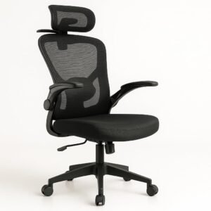 Cadeira de Escritório Ergonômica Mesh – Reclinável, Giratória, com Apoio de Cabeça e Lombar, Cabide Embutido, Regulagem de Altura, Base Reforçada – Ideal para Home Office