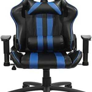 Cadeira de Escritório Gamer Ergonômica Reclinável 180° Preta e Azul