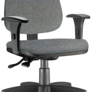 Cadeira de Escritório Giratória Executiva Ergonômica Job L02 Linho Cinza Escuro - Lyam Decor