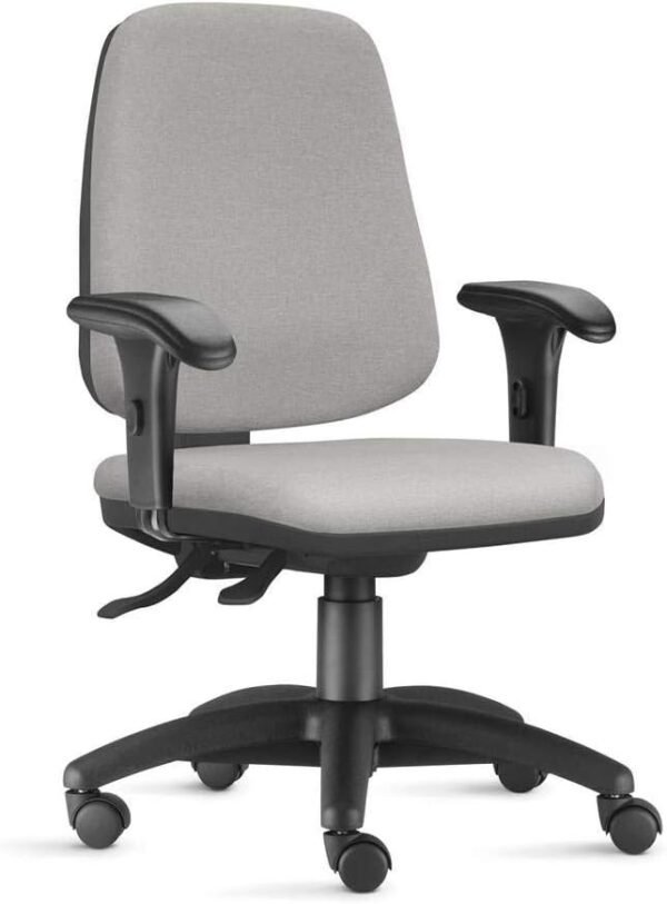Cadeira de Escritório Presidente Job Ergonômica - Frisokar (Tecido Cinza)