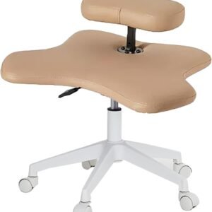 Cadeira de ajoelhar, cadeira de pernas cruzadas com rodas, cadeira de meditação, banco de escritório ergonômico ajustável em altura, 2 almofadas cadeiras ortopédicas, cadeira cruzada