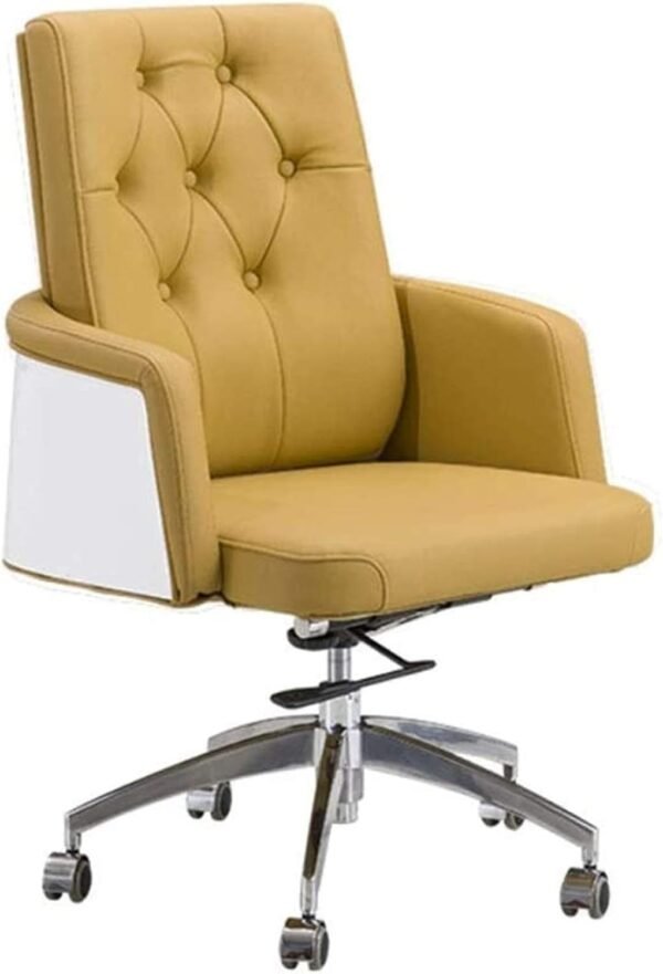 Cadeira de couro leve Boss, cadeira executiva, cadeira giratória de escritório, cadeira de estudo, reclinável, ajustável, altura ergonômica e estável