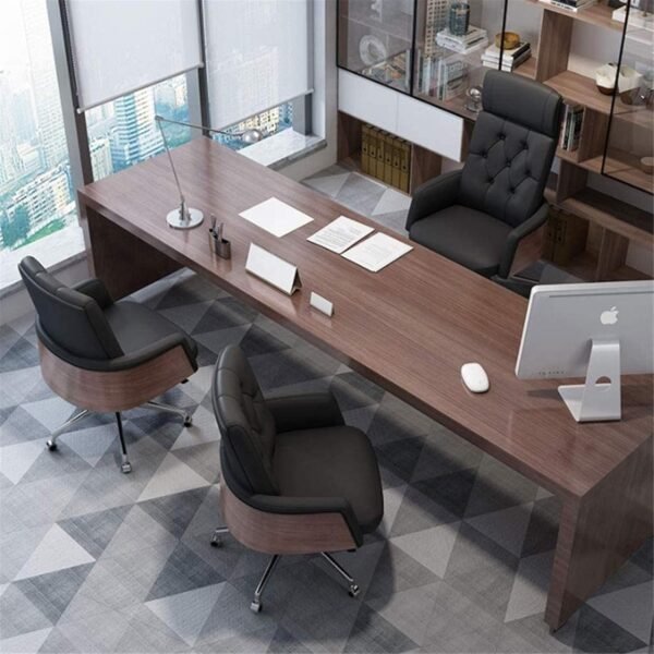 Cadeira de couro leve Boss, cadeira executiva, cadeira giratória de escritório, cadeira de estudo, reclinável, ajustável, altura ergonômica e estável - Imagem 2