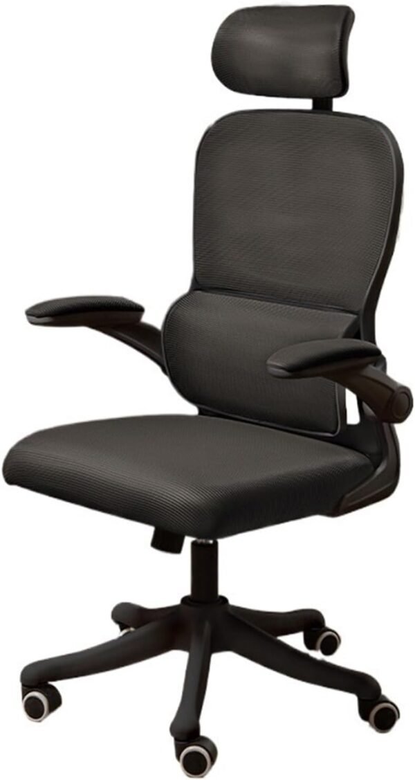 Cadeira de escritório Cadeira de mesa com apoio lombar ergonômico, apoio de cabeça e braço, cadeira de escritório para home office cadeira de computador(Preto)