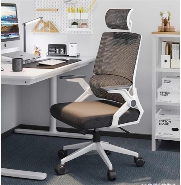 Cadeira de escritório Cadeira de mesa com apoio lombar ergonômico, apoio de cabeça e braço, cadeira de escritório para home office cadeira de computador(Preto) - Imagem 2