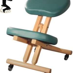 Cadeira de joelho de balanço dobrável ergonômica, banco de correção de postura de escritório cadeiras de mesa ajustáveis com ângulo de altura ajustável melhora sua postura com um assento angular