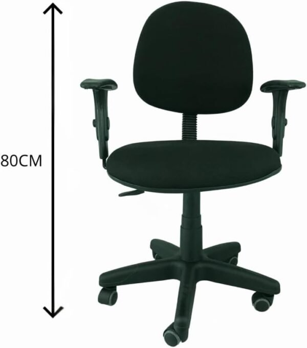 Cadeira para Escritório Executiva Giratória Ergonômica com Braços, Tecido, Estrela Arcada e Rodízios PU Antirriscos - Home Gourmet (Vermelho) - Imagem 2