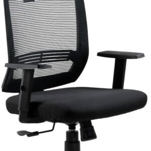 Cadeira para Escritório Presidente Giratória Ergonômica New Opus Roal Preto Encosto em Tela