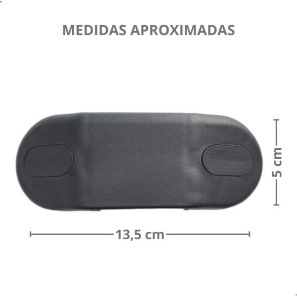 Canoa Barquinha Preta p/Fixação de Encosto Cadeira Escritório com Parafusos – Home Gourmet - Imagem 2