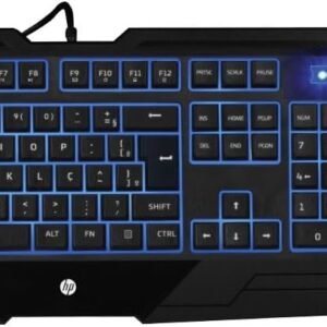 Combo Teclado e Mouse HP Gamer GK1100, Layout ABNT2, Iluminação em Led, Mouse ergonômico e ambidestro, 7JH30AA