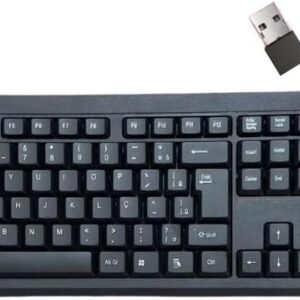 Combo Teclado e Mouse Sem Fio 2.4GHz USB Preto - Teclas Macias, Alta Precisão, Conforto Ergonômico, Ideal para Trabalho e Jogos