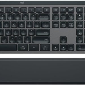 Combo Teclado e Mouse Sem Fio MX Keys S com Apoio para as Mãos, Conexão Bluetooth ou Receptor Logi Bolt, Iluminação Inteligente, Rolagem Rápida, Compatível com Windows, macOS, ChromeOS, Linux- Grafite