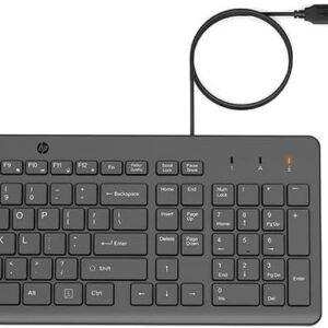 Combo de Teclado e Mouse USB HP 150 - Plug and Play, com Digitação Silenciosa, Confortável e Precisa, Mouse com DPI de 1600, Layout ABNT2, Preto (240J7AA)
