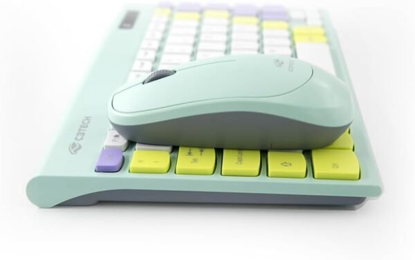 Combo s/fio C3Tech Teclado e Mouse K-W71GN TKL, ambidestro, Layout Português Brasileiro, Multimídia, Anti-Respingo, Teclas Baixas Chocolate, Tamanho Reduzido, Compatível com Windows, Linux, MacOS - Imagem 2