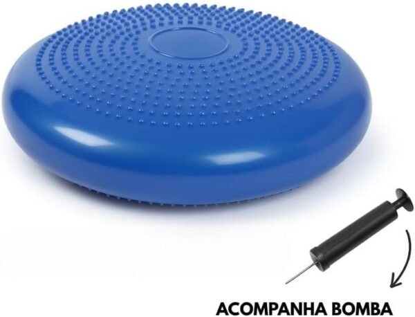 Disco De Equilíbrio Inflável Balance Almofada Cushion Pilates Yoga Fisioterapia Fitness 33cm c Bomba (cores variadas) - Imagem 2