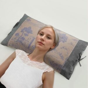 EDMILE Travesseiro de pescoço de trigo sarraceno, almofadas ajustáveis de casco de trigo sarraceno para dormir, suporte cervical para pescoço, almofada de suporte lombar refrescante para alívio da dor