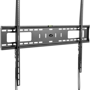 ELG, N01V8, Suporte Fixo de Parede Para Telas Gigantes, TVs de 55" a 100", Capacidade Até 75kg, Com Trava de Segurança, Perfil Ultra Slim e Engate Rápido, Preto