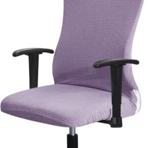 FORCHEER Conjunto ergonômico de cadeira de escritório com capa de apoio de cabeça, repelente de água, roxo