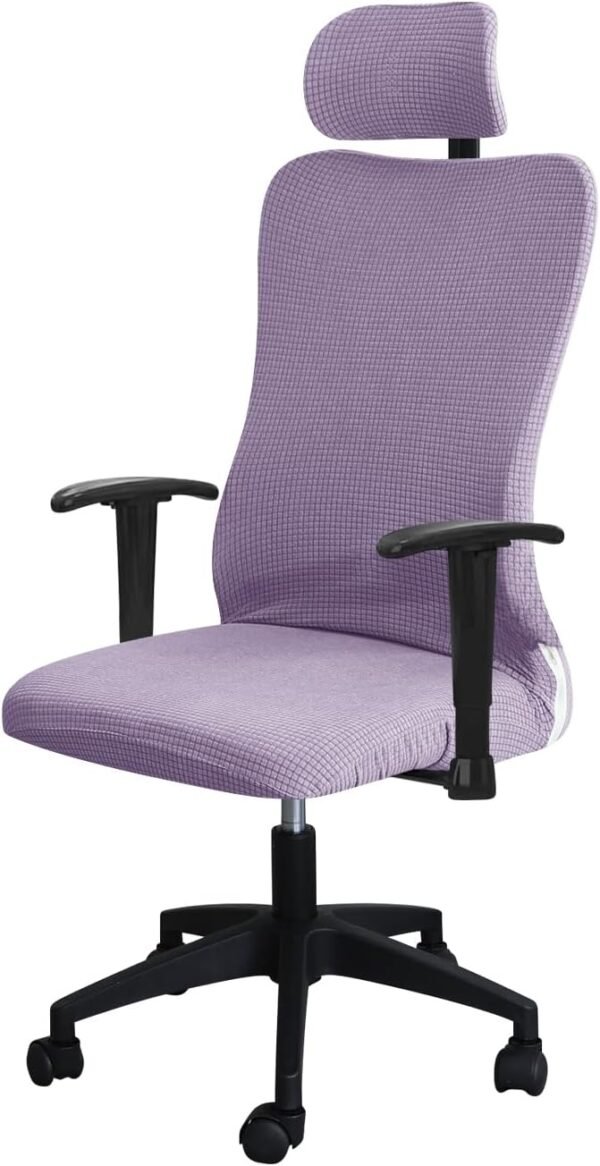 FORCHEER Conjunto ergonômico de cadeira de escritório com capa de apoio de cabeça, repelente de água, roxo