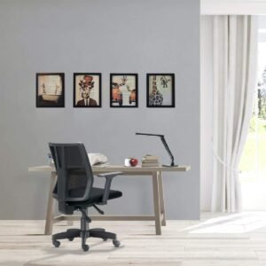Frisokar Cadeira Addit Ergonômica Moderno Encosto em Tela Angular Ajustável BackSystem Preta (Crepe e Estrutura) 110 kg