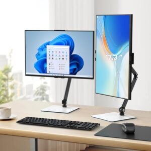 GSYXERGILES Suporte Para Monitor Portátil, Dobrável Tablet Mesa, Com Ajuste De Altura E Ângulo, Viagem Tela 17,3", Compatível Tablets Monitores Portáteis