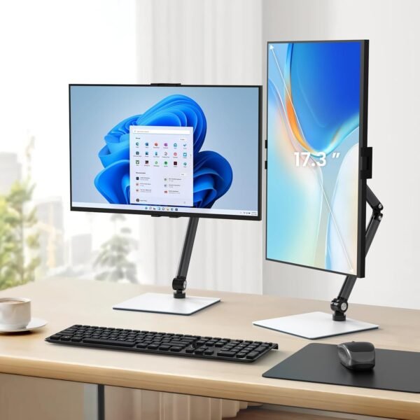 GSYXERGILES Suporte Para Monitor Portátil, Dobrável Tablet Mesa, Com Ajuste De Altura E Ângulo, Viagem Tela 17,3", Compatível Tablets Monitores Portáteis