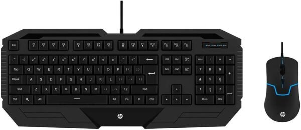 HP Combo Teclado + Mouse GK1000 Preto Layout ABNT2 Mouse com Design Ergonômico e com LED multicores 1QW65AA