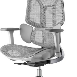 Hbada Cadeira de escritório ergonômica E3 Air, cadeira de escritório grande e alta - com suporte lombar dinâmico de 3 zonas, encosto de cabeça ajustável 3D, apoios de braço ajustáveis em 3D,
