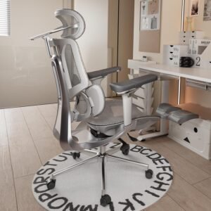 Hbada Cadeira de escritório ergonômica E3 Pro, cadeira de escritório grande e alta - com suporte lombar dinâmico de 3 zonas, encosto de cabeça ajustável 4D, apoios de braço ajustáveis 6D, giratório,