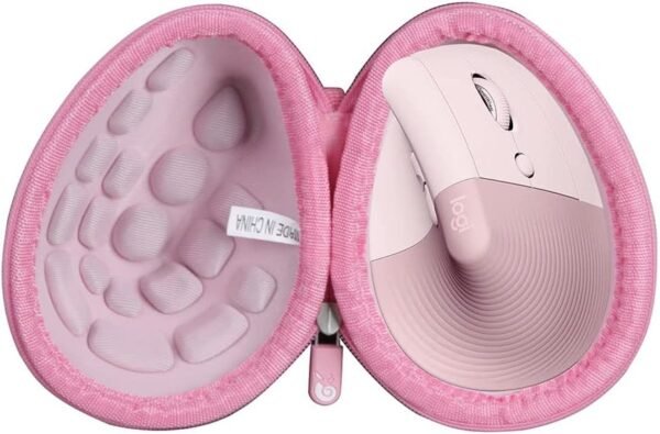 Hermitshell Estojo rígido de viagem para mouse ergonômico vertical Logitech Lift (rosa, capa para mouse destro)