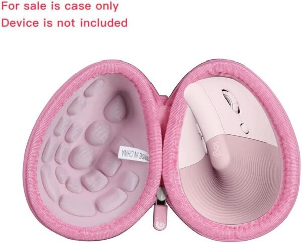 Hermitshell Estojo rígido de viagem para mouse ergonômico vertical Logitech Lift (rosa, capa para mouse destro) - Imagem 2