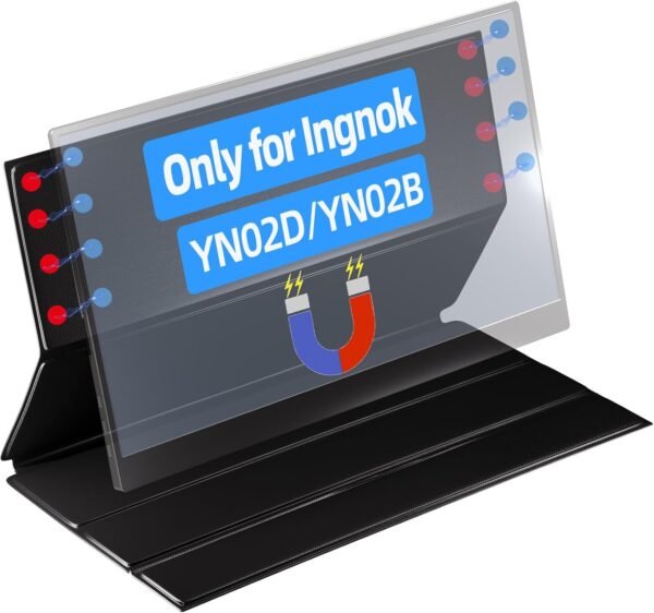 Ingnok Suporte de capa de monitor portátil – Aplicável à capa inteligente YN02D/YN02B com design ultrafino e ultraleve, acessório magnético para proteção aprimorada