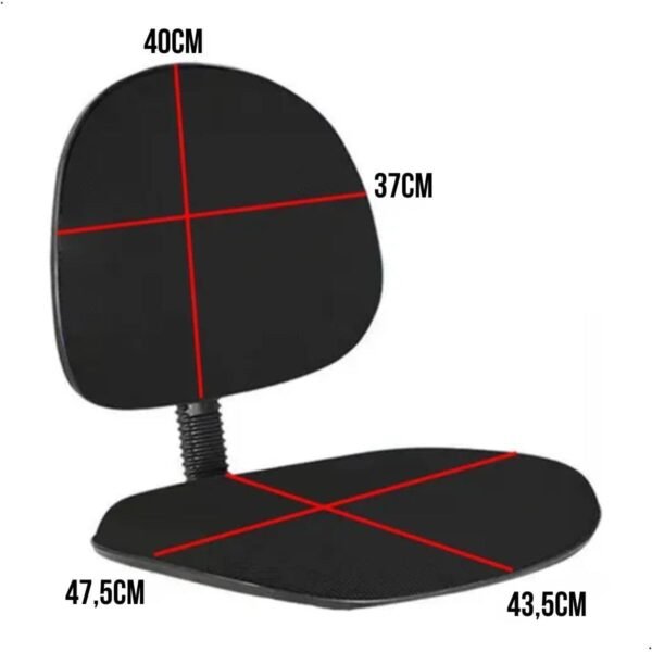 Kit 2 Cadeiras de Escritório Presidente Giratória Courvin Preto Home Gourmet Ergonômica Espuma D45 Base Reforçada - Imagem 2