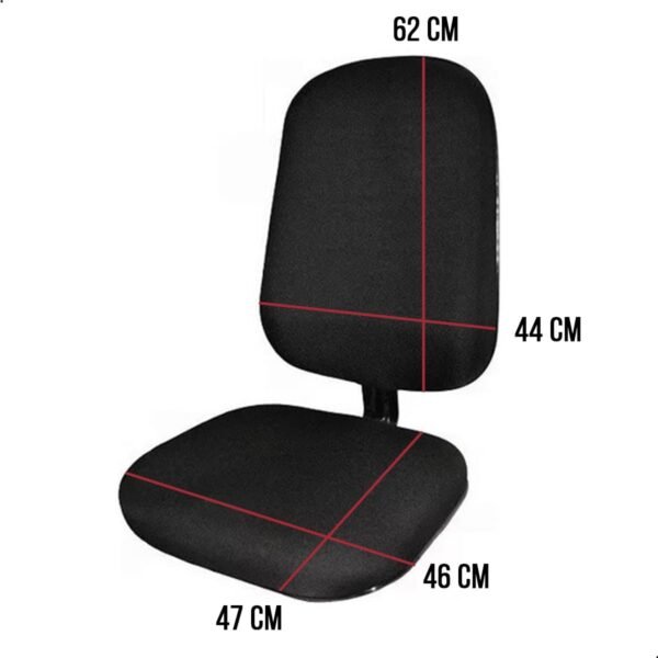 Kit 2 Cadeiras de Escritório Presidente Giratória Ergonômica, Braços Reguláveis e Revestimento Preto – Conforto e Estilo para Escritório e Home Office - Escritex - Imagem 2