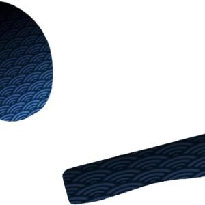 Kit Mouse Pad E Apoio Teclado Ergonômico Mar De Círculos Azuis