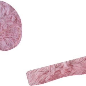 Kit Mouse Pad E Apoio Teclado Ergonômico Pele Rosa Suave